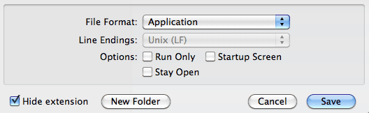 AppleScript Editor save options dialog
