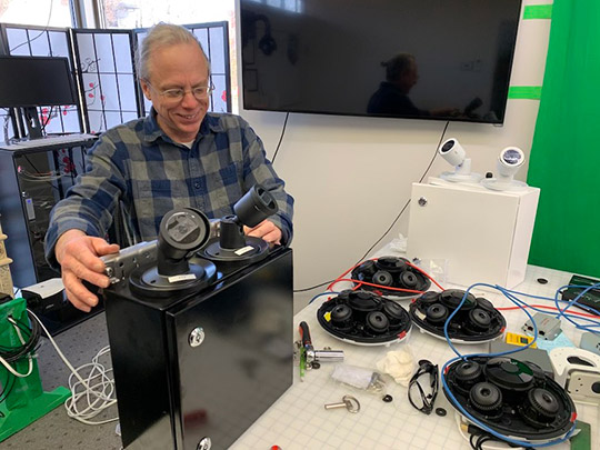 Custom camera enclosures being prepared