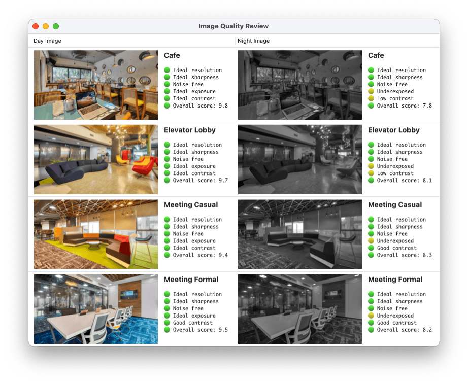 SecuritySpy - Image Quality Review Window